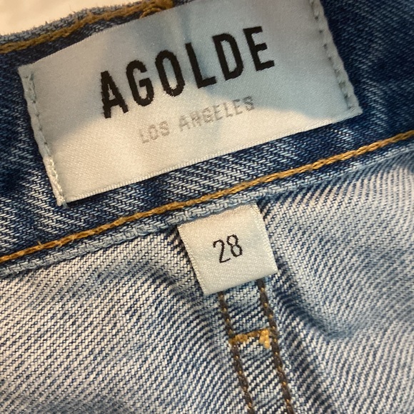 AGOLDE Parker Destroyed Denim Shorts 28 - Picture 7 of 11